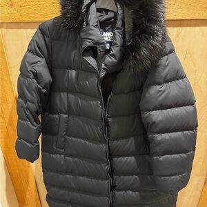 Lands' End Black Quilted Jacket